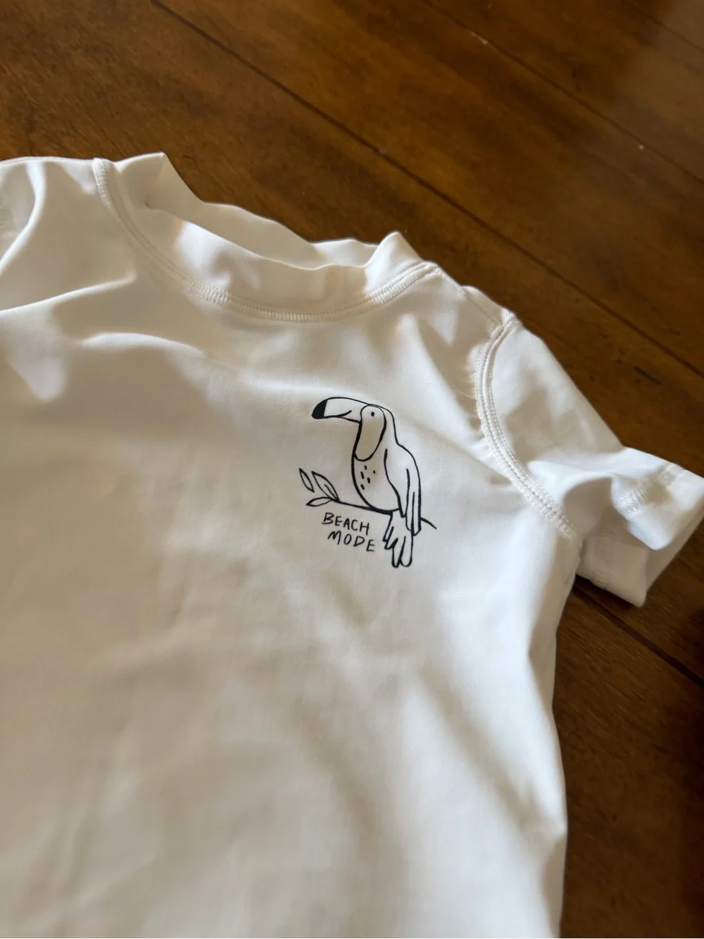 Carter's White Rash Guard Set with Tropical Shorts & Bucket Hat